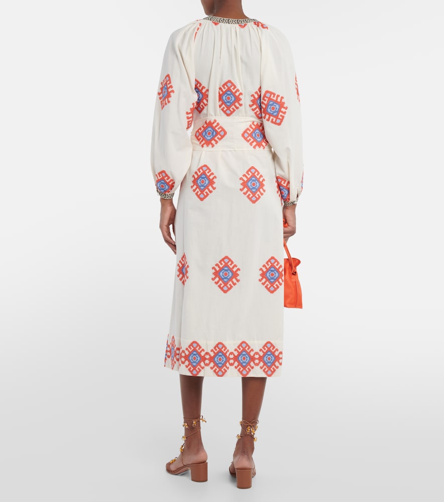 Johanna Ortiz Jacquard cotton midi dress