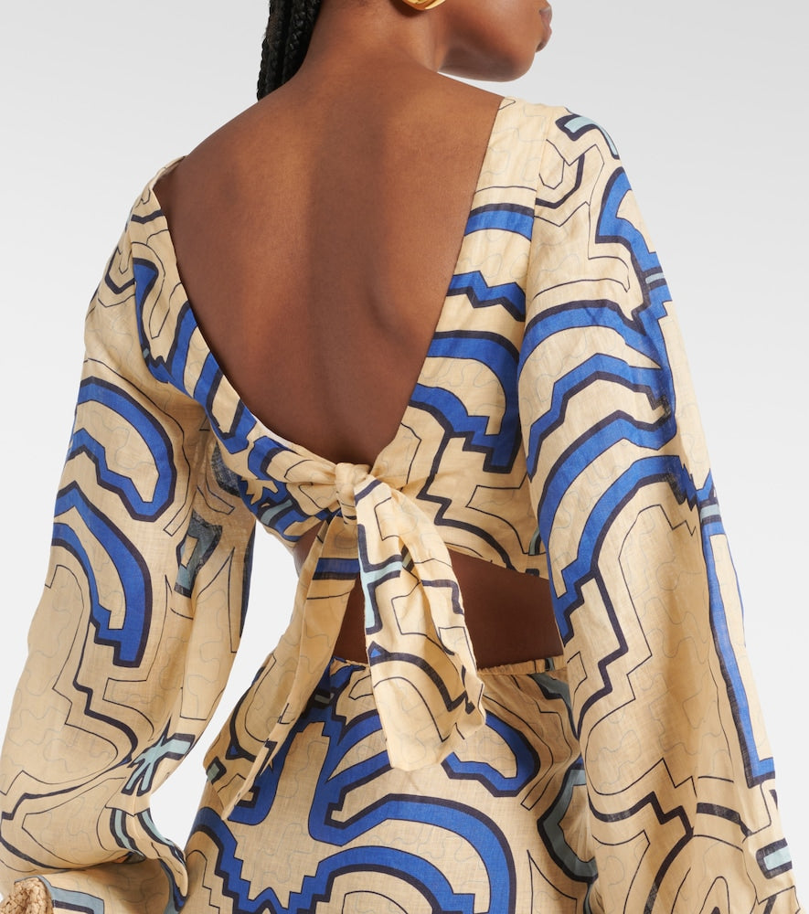 Johanna Ortiz Linen midi dress