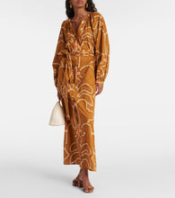Johanna Ortiz Printed balloon-sleeve cotton maxi dress