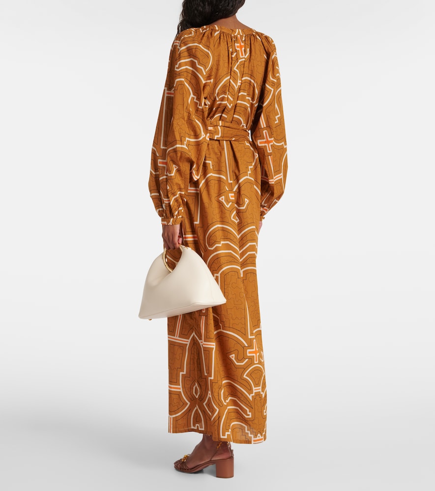 Johanna Ortiz Printed balloon-sleeve cotton maxi dress