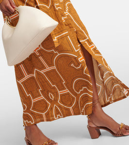 Johanna Ortiz Printed balloon-sleeve cotton maxi dress