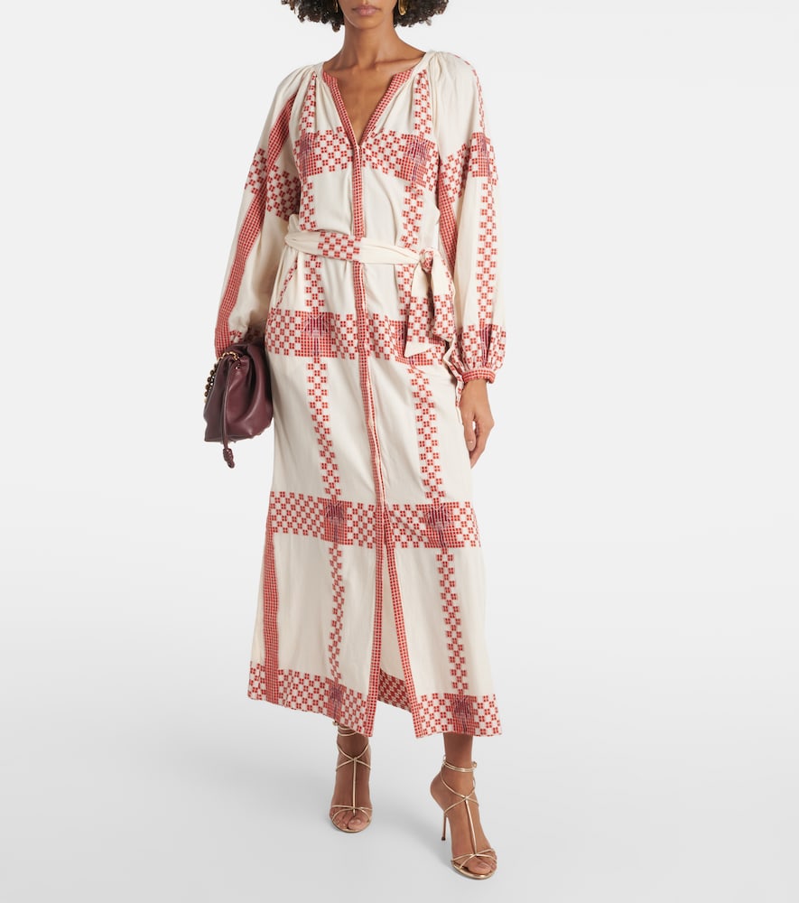 Johanna Ortiz Printed cotton midi dress