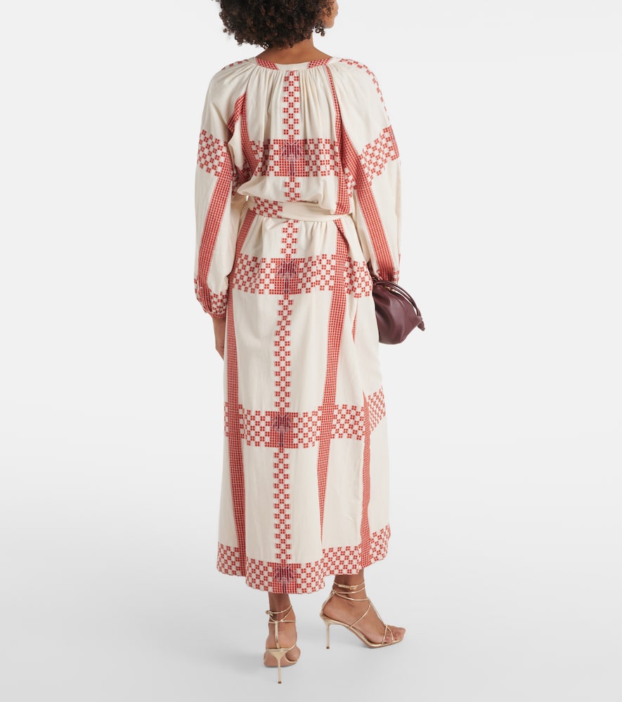 Johanna Ortiz Printed cotton midi dress