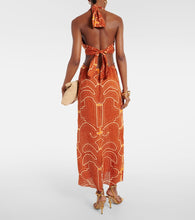 Johanna Ortiz Printed cutout linen maxi dress