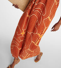 Johanna Ortiz Printed cutout linen maxi dress