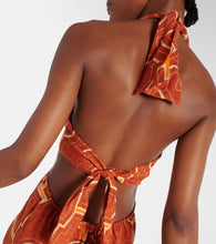 Johanna Ortiz Printed cutout linen maxi dress