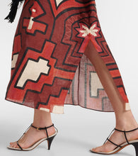 Johanna Ortiz Printed cutout linen midi dress