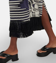 Johanna Ortiz Printed fringe-trimmed cotton maxi dress