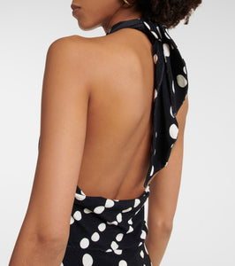Johanna Ortiz Printed halterneck midi dress