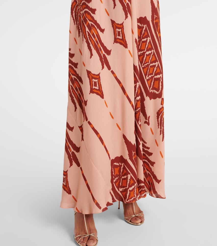 Johanna Ortiz Printed halterneck silk gown