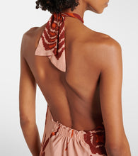 Johanna Ortiz Printed halterneck silk gown