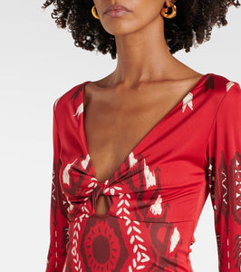 Johanna Ortiz Printed jersey midi dress