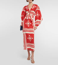 Johanna Ortiz Printed linen maxi dress