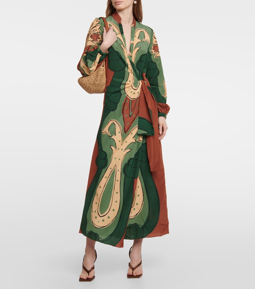 Johanna Ortiz Printed maxi wrap dress