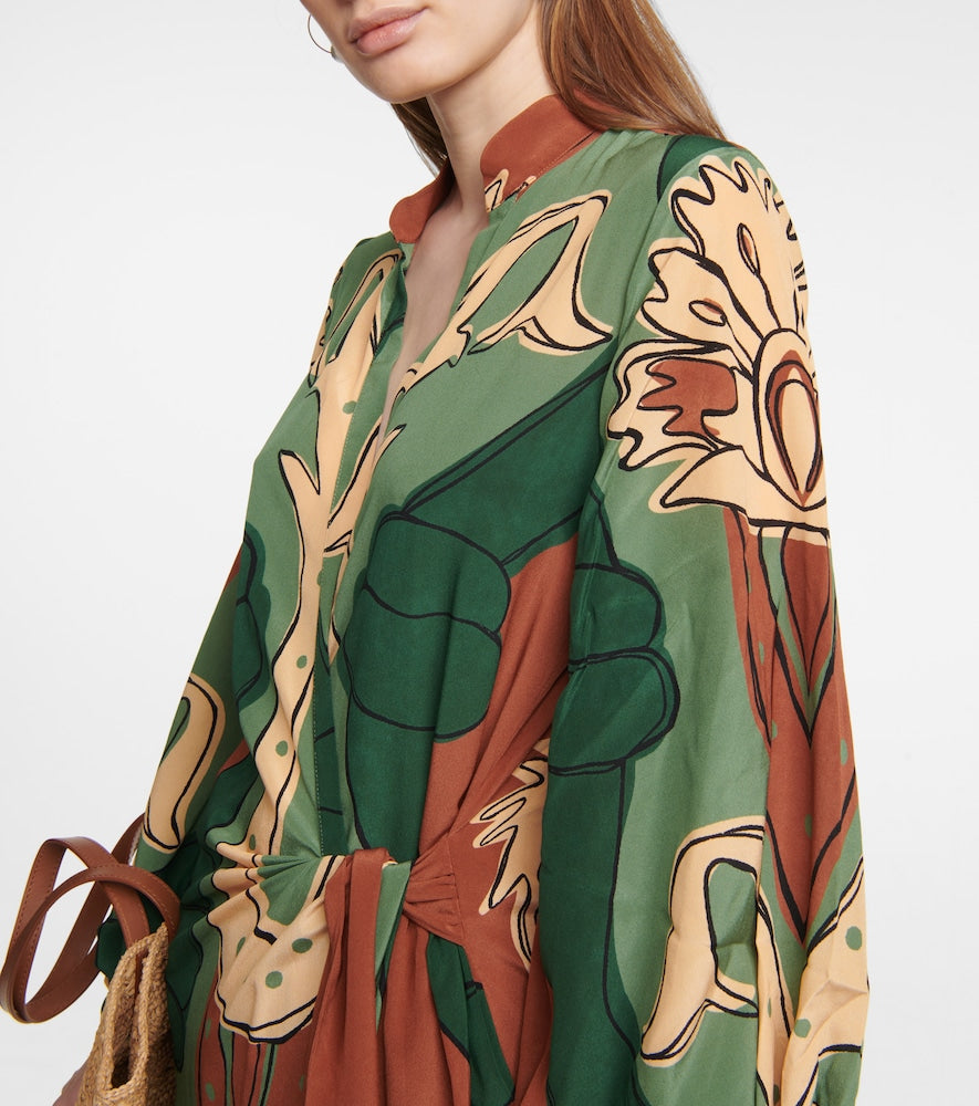 Johanna Ortiz Printed maxi wrap dress