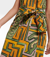Johanna Ortiz Printed one-shoulder cotton midi dress
