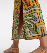 Johanna Ortiz Printed one-shoulder cotton midi dress