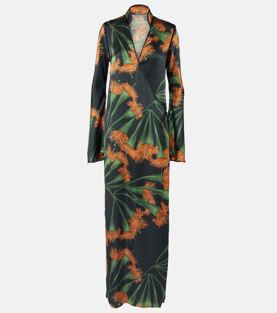 Johanna Ortiz Printed silk-blend wrap dress. Johanna Ortiz 印花真丝混纺裹身裙