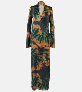 Johanna Ortiz Printed silk-blend wrap dress