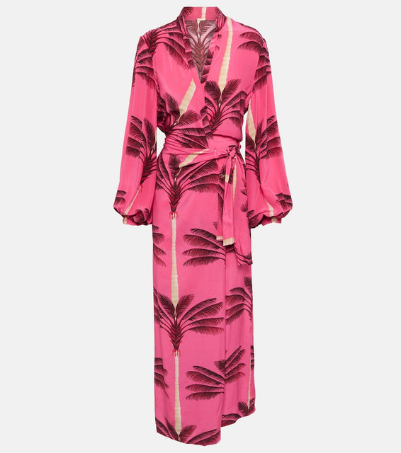 Johanna Ortiz Printed silk crêpe de chine wrap dress