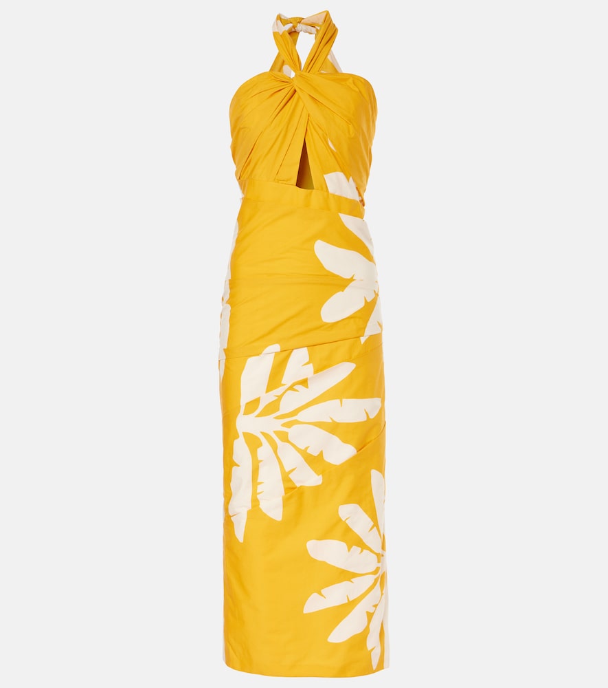 Johanna Ortiz Printed twisted cutout midi dress. Johanna Ortiz 印花扭结镂空中长连衣裙