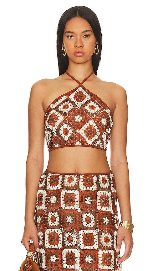 Johanna Ortiz Pwani Crop Top in Brown - Johanna Ortiz Haut court Pwani en marron - Johanna Ortiz Pwani 棕色短款上衣 - Johanna Ortiz Pwani Crop Top in Braun - Johanna Ortiz Pwani 크롭 탑 - Top corto Johanna Ortiz Pwani in marrone