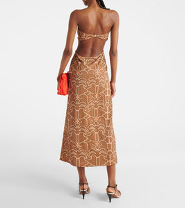 Johanna Ortiz Ring-detail cutout printed maxi dress