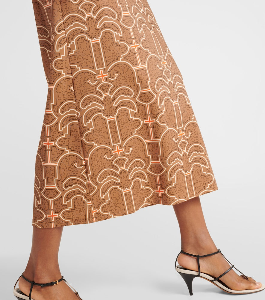Johanna Ortiz Ring-detail cutout printed maxi dress