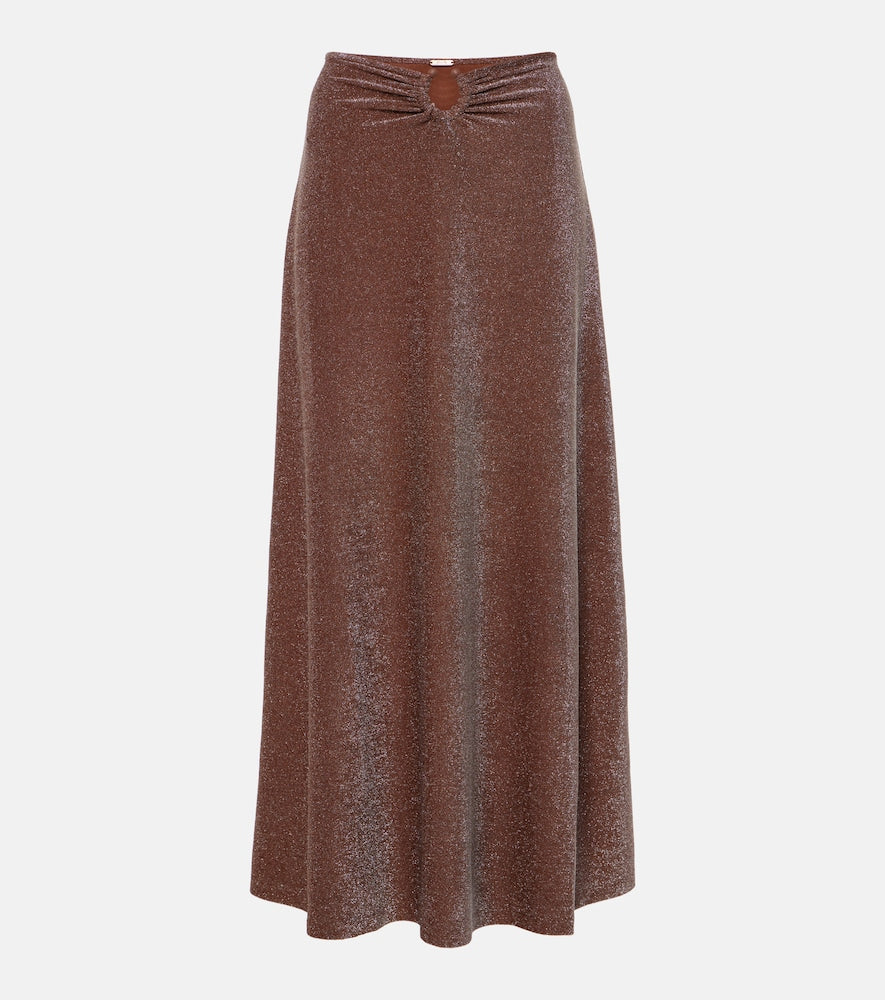 Johanna Ortiz Ring-detail embellished maxi skirt - Johanna Ortiz 饰有戒指细节的装饰长裙