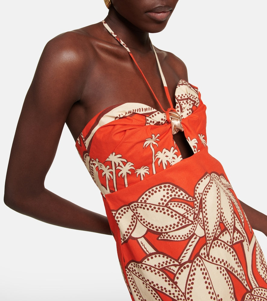 Johanna Ortiz Ruffle floral maxi dress