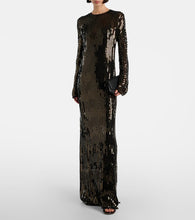 Johanna Ortiz Sequined silk gown