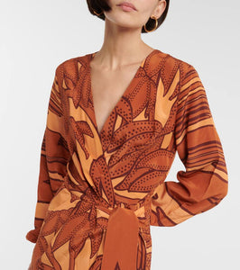 Johanna Ortiz Silk crêpe de chine maxi dress