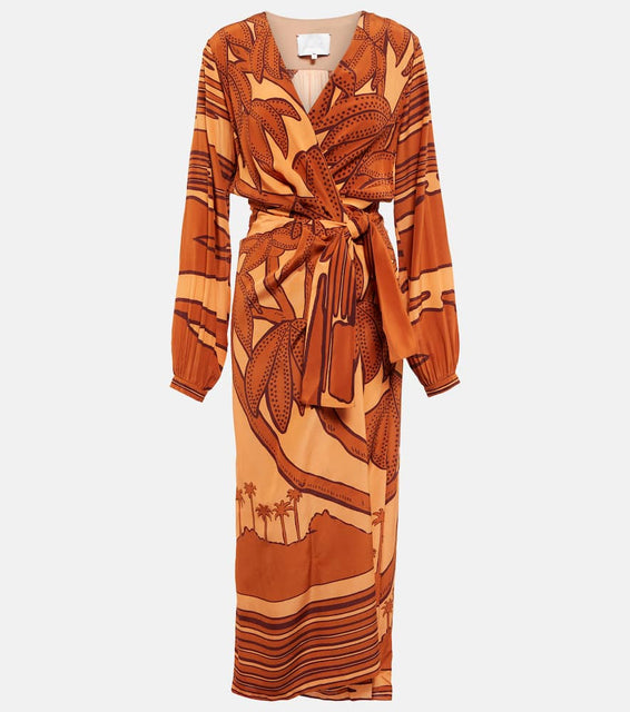 Johanna Ortiz Silk crêpe de chine maxi dress