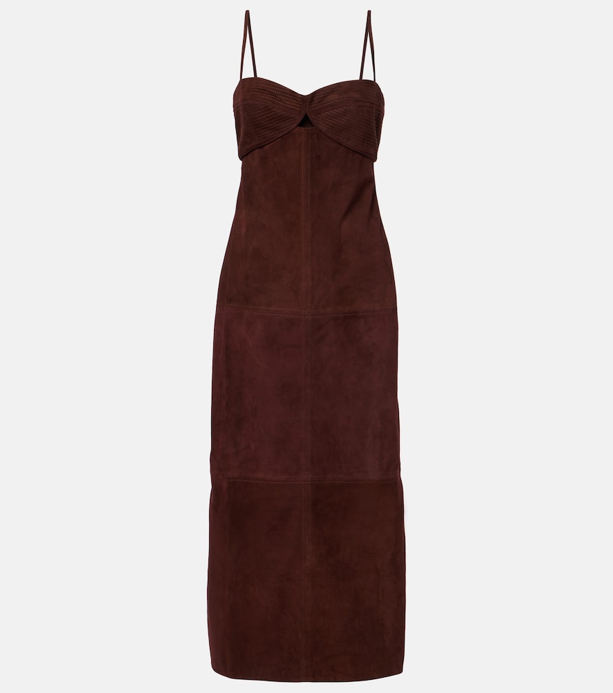 Johanna Ortiz Suede midi dress. Johanna Ortiz 麂皮中长连衣裙