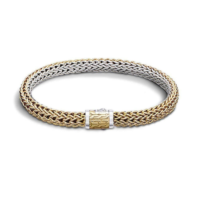 John Hardy Classic Chain 6.5mm Reversible Two-Tone Bracelet - Large