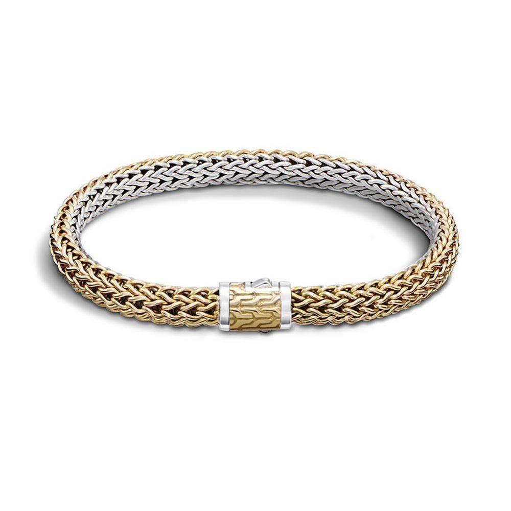 John Hardy Classic Chain 6.5mm Reversible Two-Tone Bracelet - Large