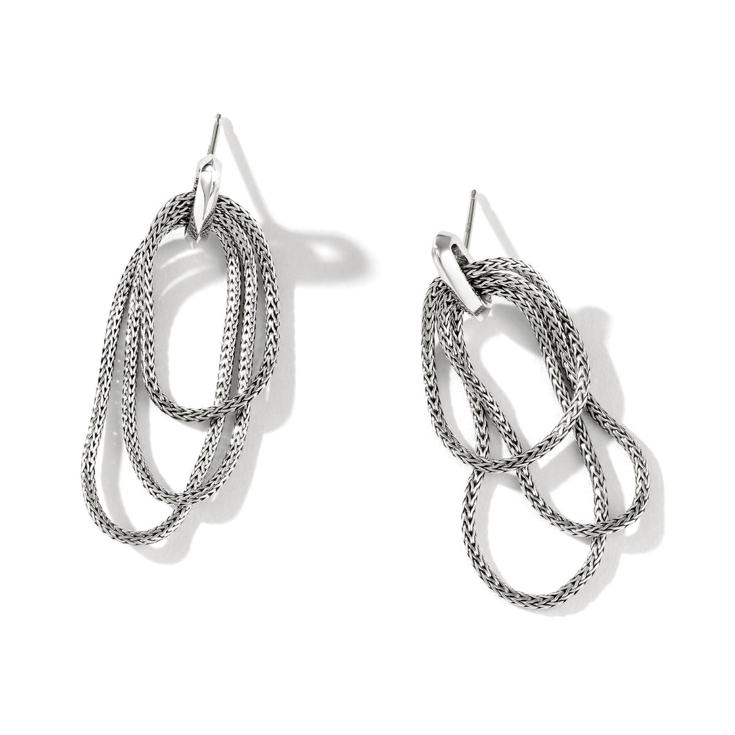 John Hardy Classic Chain Link Drop Earrings in Sterling Silver