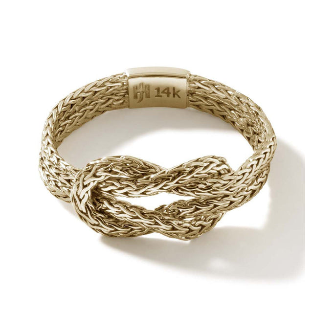 John Hardy Classic Chain Love Knot Yellow Gold Ring | 8mm | Size 7