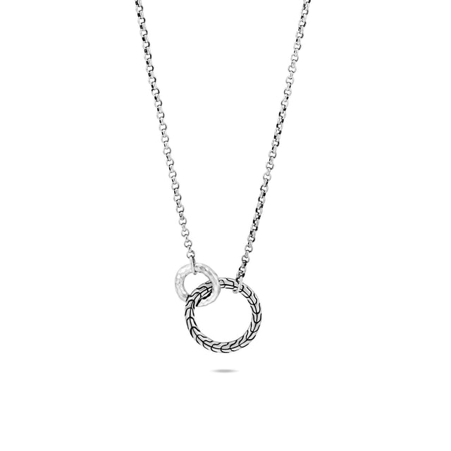 John Hardy Classic Chain Palu Interlocking Station Sterling Silver Necklace