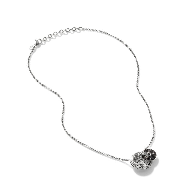 John Hardy Classic Chain Radial Pave Sterling Silver Pendant Necklace