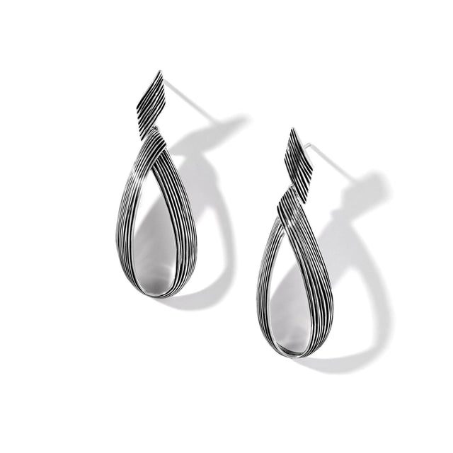 John Hardy Flat Bamboo Drop Earring