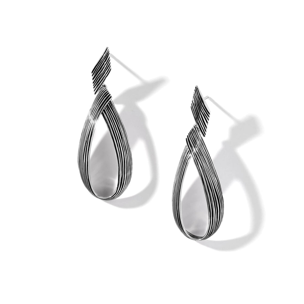 John Hardy Flat Bamboo Drop Earring