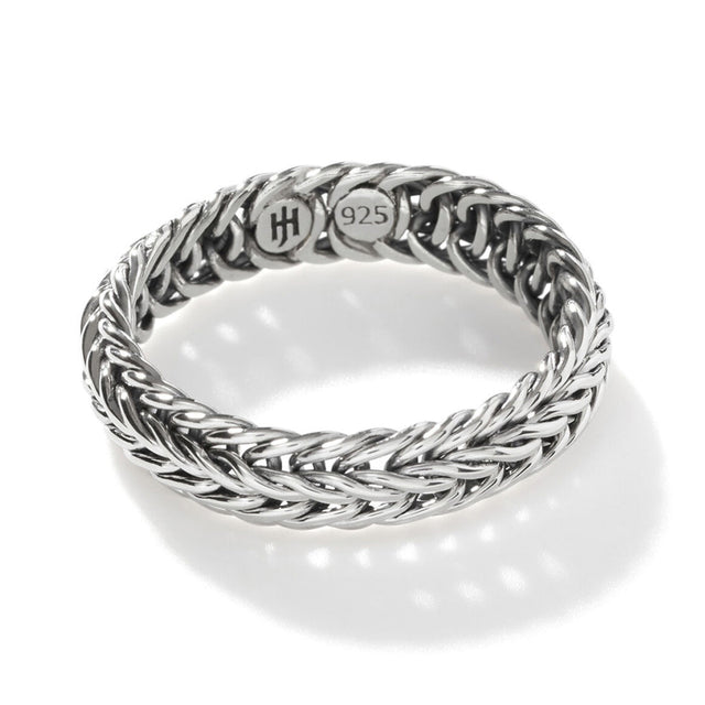 John Hardy Kami Sterling Silver Chain Band Ring | 4.5mm | Size 7