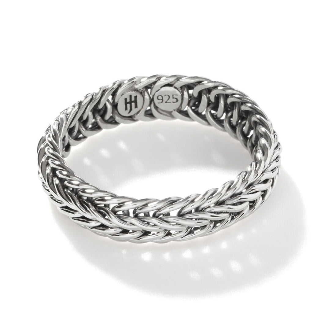 John Hardy Kami Sterling Silver Chain Band Ring | 4.5mm | Size 7