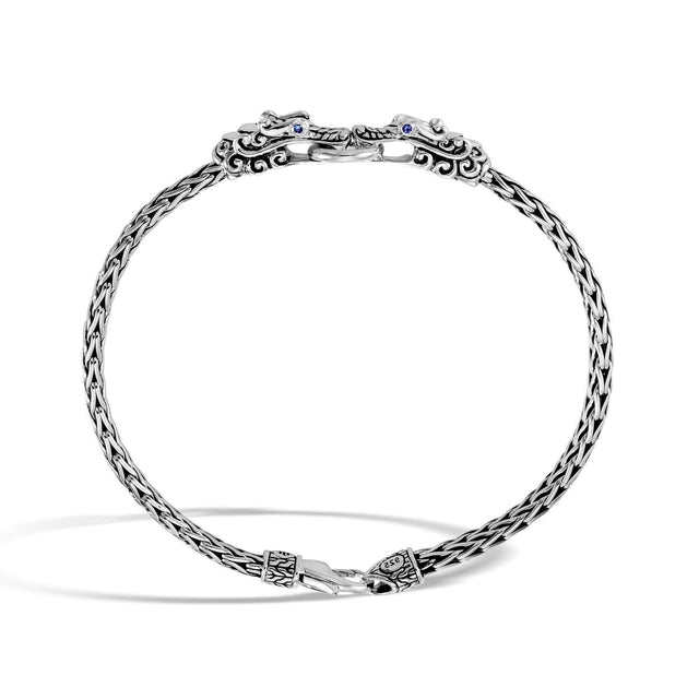 John Hardy Legends Naga Blue Sapphire Station Bracelet - Large