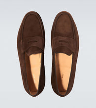 John Lobb Lopez suede penny loafers