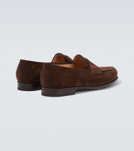 John Lobb Lopez suede penny loafers
