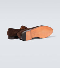John Lobb Lopez suede penny loafers