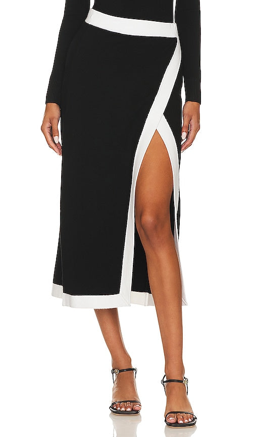 JoosTricot Midi Skirt in Black - JoosJupe mi-longue en tricot noir - JoosTricot 黑色中长半身裙 - JoosTricot Midirock in Schwarz - JoosTricot 미디 스커트블랙 색상 - Gonna longuette JoosTricot in nero