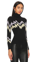 JoosTricot Mountainscape Jacquard Turtleneck in Black